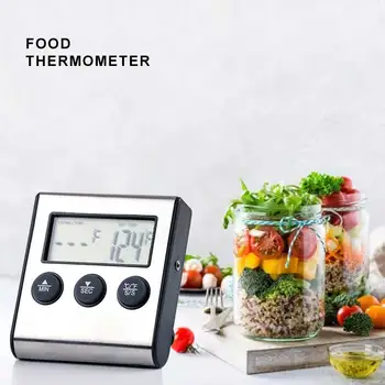 Kuhinja sonda hrane termometer pečica sonda za meso termometer časovnik za žar
