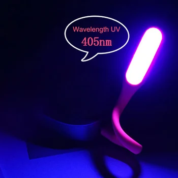 Lak za Lase Lučka 405nm LED UV Lučka Lučka za Podporo USB Polnilnik za Nohte, Gel, Pralni MH88