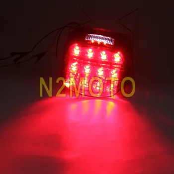 Layback Rdeča LED zadnje luči Zavorne Rep Svetlobe Bela LED Žarnice registrske Tablice za Harley Sportster XL Dyna FXD FXLR FLH Touring 99-17