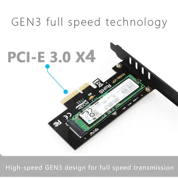 M. 2 NVMe SSD NGFF, da PCIE X4 Adapter M Izklop Vmesnika Razširitev Kartice, Podporo PCI Express 3.0 x4 2230-2280 Velikost Polno Hitrostjo