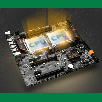 Matične plošče in Kombinirani HUANANZHI Dual CPU X79 Desktop Motherboard Dual CPU Intel Xeon E5 Razdaljo 2670 C2 2.6 GHz s Hladilniki 32 G RAM REG ECC