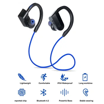 MEUYAG Bluetooth Slušalke Športne Neckband Brezžične slušalke Stereo Čepkov Glasbo, Slušalke z Mikrofonom Za iPhone Android