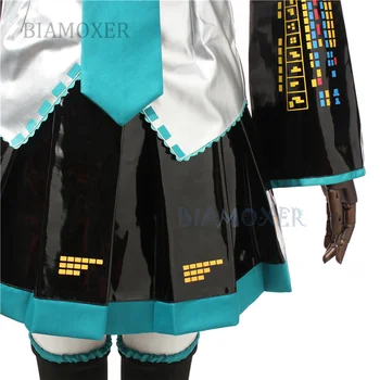 Miku PU Cosplay Kostume, ki jih Vocaloid Celoten Sklop, Cosplay obleke Kostum Anime Cosplay harajuku Kostumi