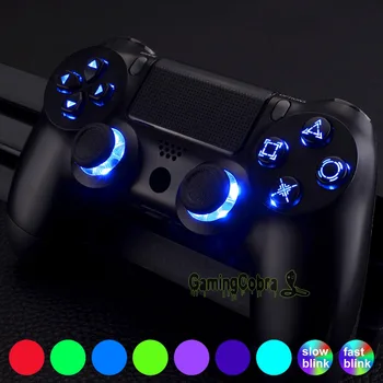 Multi-barve Luminated D-pad Thumbsticks Obraz Gumbi (DTF) LED Komplet za PS4 Krmilnik Touch Control - P4SJ0001GC