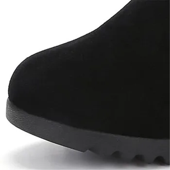 MVP FANT Zime, Sredi Tele škornje, Visoke Ženske Snow Škornji plišastih Toplo čevlji enostavno nositi dekle čevlji ženski vroče čevlji velikost 35 - 40 črna