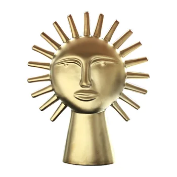 Nordijska Sonce Bog Kiparstvo Dekoracijo Luksuzni Keramični Domu Dekorativni Obrti Ustvarjalne Abstraktni Okraski, Ustvarjalna Zlato Sonce Figurice