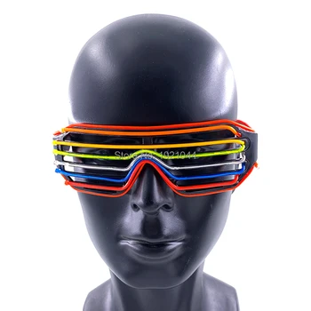 Nov Slog 7 Barv LED Očala Pisane Mavrice EL Neon Shutter Glasses Božič Festival Party Očala Sijaj Stranka Dobave