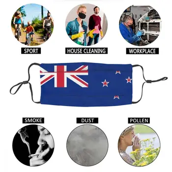 Nova Zelandija Zastavo Non-Enkratno Masko Moški Ženske Dustproof Zaščitni Pokrov Respirator Usta Žarilna