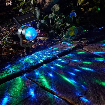 Nove Sončne Energije Lučka LED Projektor Svetlo Pisane Obračanje Sončno Svetlobo na Prostem Vrt, Travnik Lučka Domačem Dvorišču Dekor