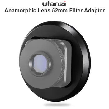 NOVO Ulanzi 52 MM Filter Adapter Ring Za Mobilni Telefon 1.33 X Anamorfni Objektiv s Širokim Zaslonom Film Objektiv Videomaker Režiser Aluminija