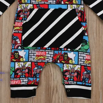 Novorojenček Dojenček Dojenček Fant Fant Obleko Oblačila Superheroj Romper Jumpsuit Bodysuit