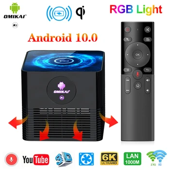 OMIKAI K1 Brezžično Polnjenje TV Box Android 10 4 GB RAM, 32 GB 10bit HDR 4K Dvojno Wifi 1000M LAN HD Media Player, Youtube, Google