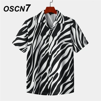 OSCN7 Priložnostne Ulične Plaži Tiskano Majico s Kratkimi rokavi Moški 2020 Havajih Oversize Moda Harujuku Ženske Majice MX009