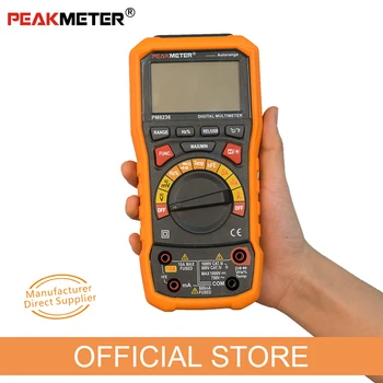 PEAKMETER PM8236 Auto manual Obseg strokovno Digitalni Multimeter tester z TRMS Temperatura kapacitivnost frekvenca NKV Test