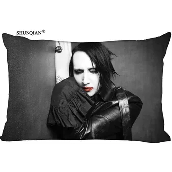 Po meri Marilyn Manson je Natisnjena Prevleke Dveh Straneh Domači Dnevni sobi blazine Pravokotne Svile Prevleke Več velikosti