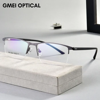 Poslovni Pol Platišča Moških Očal Okvir Kovinske Zlitine Očala Moda Kul Optičnih Očal Človek Očala Na Recept Okvirji