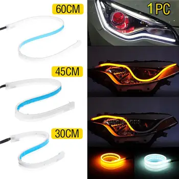 Prilagodljiv DRL LED Dnevnih Luči Soft Tube Guide Kota Oči LED Trak Lučka Auto Avto Dodatki Za Dropshipping Debelo
