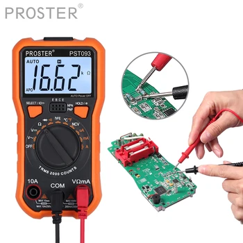 PROSTER Digitalni Multimeter 8233D Pro 2000 Šteje za IZMENIČNI ENOSMERNI tok, Napetost, Temperatura Tranzistor Diode Tester Kontinuitete Orodje