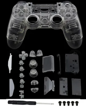 PS4 V1 Krmilnik Celotno Ohišje Lupino Primeru Zajema Mod Kit gumbi Za Playstation 4 Gamepad Dualshock 4 znova namestite PS4 Pregleden