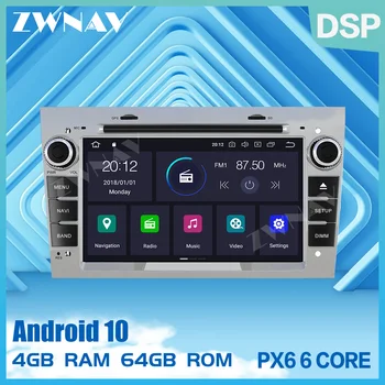 PX6 4G+64 G Android 10.0 Avto GPS Navi Radio stereo Za opel Vauxhall Astra H, G, J Vectra Antara Zafiri Corsa avto multimedijski predvajalnik