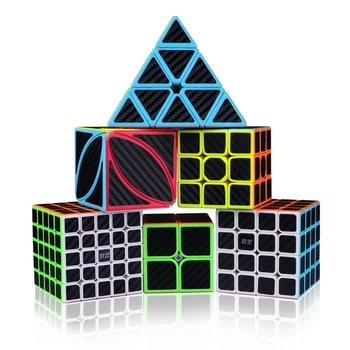 Qiyi Magic cube Os piramida vetrnica skew kvadratne kocke 3x3 Hitrost Kocka vlaken nalepke Hitrost Kocka Kul Otroci Igrače za Otroke Darila