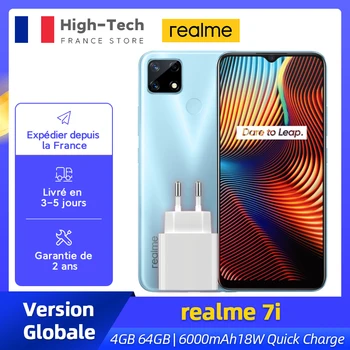 Realme 7i 7 i Globalna Različica 4 GB, 64 GB Pametni MediaTek Helio G85 Gaming Procesor 48MP AI Trojno Kamere 6000mAh 18W polnjenje