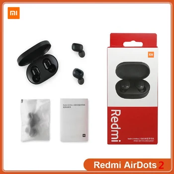 Redmi Airdots 2 TWS Bluetooth Slušalke Original Xiaomi Redmi Airdots S Brezžične Slušalke za Zmanjšanje Hrupa Slušalke 5 Kos/Serije