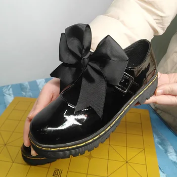 Roza čevlji ženska lok lolita čevlji japonski šoli študenta enotne Obleke, Čevlji Dekle Cosplay Čevlji lolita lok čevlji, visoke pete