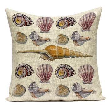 Shell koralni seahorse letnik dekorativni bombaž perilo blazine, blazine pokrov za kavč doma, dnevna soba prevleke