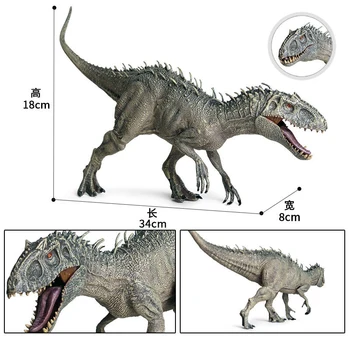 Simulacija živali Plastične Jurassic Indominus Rex figuric Odprtih Ust Dinozavra Svet Živali Model, Fant, Otroci Igrače Darilo Igrača
