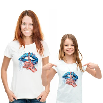 Smešno Mama Šef Baby Girl T Shirt LEOPARD LJUBEZENSKO Pismo Otroci Oblačila T-shirt Vsestranski Mama in Hči Obleko T Shirt Футболки