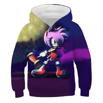 Sonic Hedgehog otroški Sweatshirts 4 Do 14 Let Fantje Oblačila, Teen Dekleta hoodies Otroška Oblačila Dekleta Oversize Sama Vrhovi