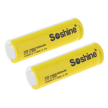 Soshine 8-32Pcs/veliko 3,7 V 14500 900mAh Li-ionska Baterija za Polnjenje z Varnostno izpustni Ventil in Prenosne Baterije Polje