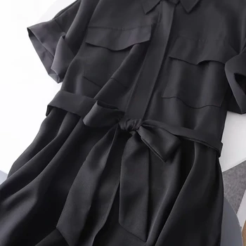 Suho 2020 vestidos de fiesta de noche anglija slog urad dama črno preprosta modna poletna obleka ženske vestidos stranka obleko