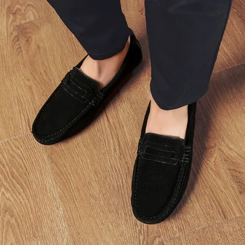 SusuGrace Black Moške Priložnostne Loafers Klasičnih Elegantes Slip-On Stanovanj Moški Vožnjo Čevlji Na Prostem Luksuzni Non-Slip Čevlji Plus Velikost 47