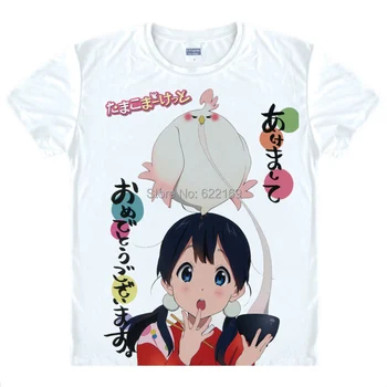 Tamako Trgu Dera Ptica T Shirt Japonski Anime Slavni Animacije Novost Poletje moška T-shirt Cosplay Kostum Oblačila