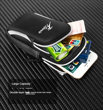 Tekaški Športni Telefon Primeru Roko Pasu Dvojno Zadrgo Za IPhone 11 Pro Max Samsung S9 S10 P40 TELOVADNICE obroči za roke Za Airpods Tipko Vreča Denarja