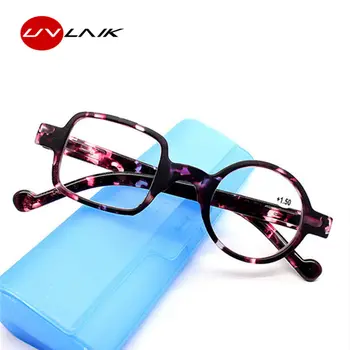 UVLAIK Design Kvadratni Krog Očala Moški Ženske Optičnih Očal Okvir Obravnavi Očala +1.0 +1.5 +2.0 +2.5 +3.0 +3.5