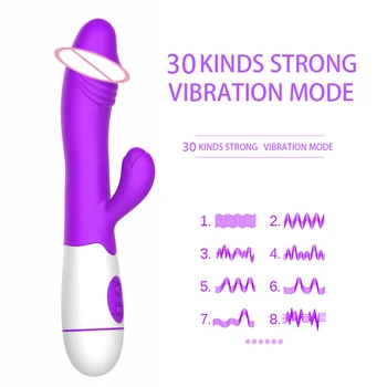 VATINE Vibrator Rabbit Vibrator za G Spot Massager Dvojno Vibracije Sex Igrače za Žensko Intimno Blaga Vaginalne Klitoris Stimulator