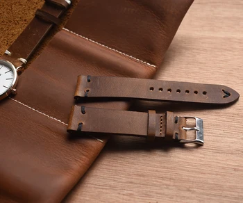 Vintage Ročno Watchband Pravega Usnja Watch Stras Zamenjava Pasu 18 mm 20 mm 22 mm 24 mm Hitro Sprostitev