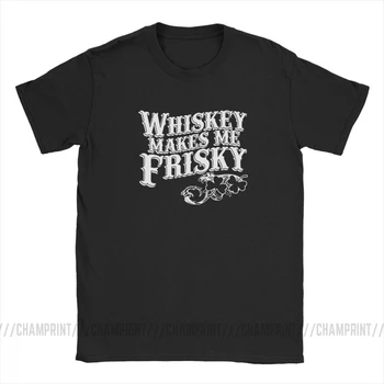 Viski Me Frisky moška T Majica Irski Viski Jameson Viski Vrhovi Bombaža, Kratek Rokav Tees Crewneck T-Shirt Oblačila