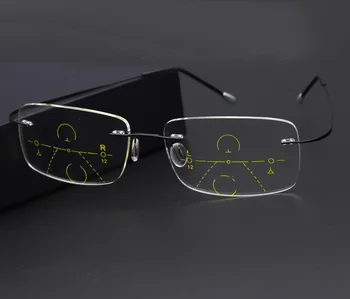 WEARKAPER Smart Postopno Branje Očala za blizu in daleč Večfunkcijsko rimless Multifokalna očala Bifocal Očala