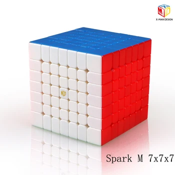 XMD Qiyi X-Man Design Iskra in Iskra M 7x7x7 Magnetna Kocka Strokovno Mofangge 7x7 Čarobno Hitrost Twist Cube Izobraževalne Igrače