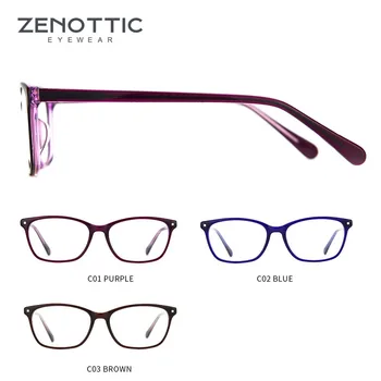 ZENOTTIC Acetat Očal Okvir Moški Ženske Letnik Optični Anti Blue Ray Recept Očala za igre na Srečo Jasno Kratkovidnost Očala