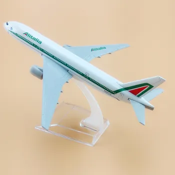Zlitine Kovin Zraka Alitalia B777 Letalo Model italijanske letalske družbe Boeing 777 Airways Letalo Modela Letala Otroci Darila 16 cm