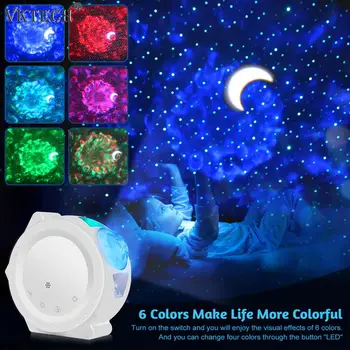 Zvezdnato Nebo Projektor LED Luna Star Projektor Lahka Baterija Napaja Polnilna Otrok Otroci Doma Spalnica Noč Svetlobe Darilo