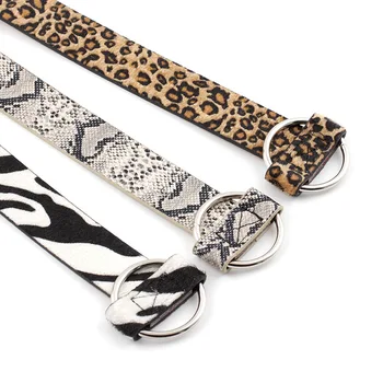 Ženske Luksuzne blagovne Znamke Pasovi Priložnostne Zebra Leopard Kača Vzorec Ženske Zlitine Pin Sponke Pasov Žensk PU Usnje Pasu Hlače Jeans