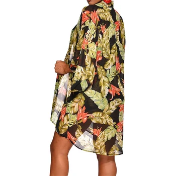 Ženske Oblačila Boho 3Pcs Cvjetnim Tiskanja Jopico Bluzo+Crop Zgornji del+Hlače Lady Počitnice Plaže Treh Kosov Sklop Priložnostne Hlače Določa