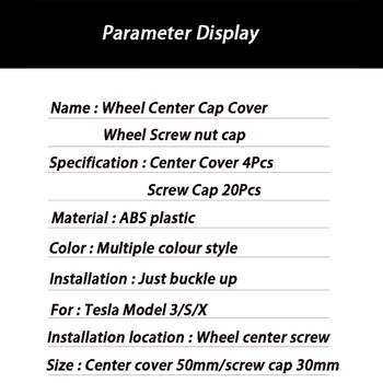 1 Nastavite Več Barvni Slog Kolo Center Kape Značko Kritje Hubcaps Matice Cpas, Komplet Za Tesla Model 3 Model S Model X Avto Dodatki
