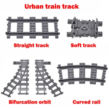 100 kos mesto, vlak spremljali gradnik igrače tekmo vlak serije zgraditi veliko sceno združljiv z vsemi blagovne znamke skladbe